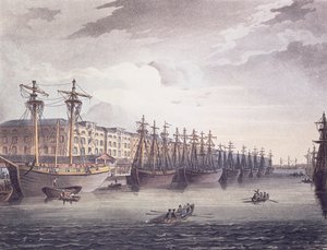 Länsi-Intian telakat tekijältä T. and Pugin A.C. Rowlandson