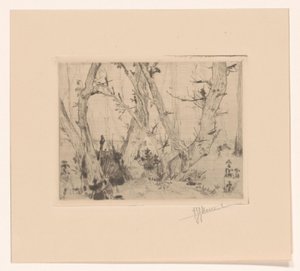 metsänäkymä tekijältä T. Sterrenburg (signed by artist)