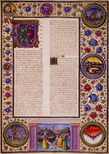 Incipit del Llibre de Joel, del volum II de la Bíblia de Borso d