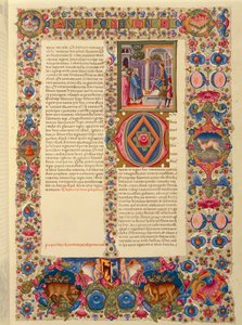 Italia, Toisen Chronicles-kirjan aloitus tai Paralipomenon II -miniatyyri Borso d