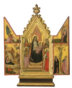 Triptyykki (tempera kullalla pohjalevyllä)