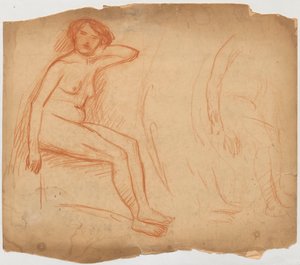 Studie einer sitzenden Frau tekijältä Tadeusz Makowski