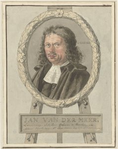 Johannes van der Meer vanhemman muotokuva laakeriseppeleessä telineessä tekijältä Tako Hajo Jelgersma (possibly)