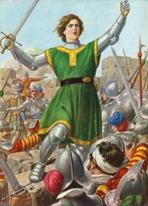Caterina Sforza johtaa vastarintaa Forlissa 12. tammikuuta 1500 tekijältä Tancredi Scarpelli