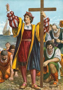 Christopher Columbus saapuu uuteen maailmaan tekijältä Tancredi Scarpelli