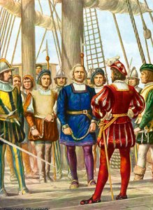 Christopher Columbus ja hänen veljensä Bartolomeo ja Diego joutuvat vangiksi laivalla, joka vie heidät Espanjaan tekijältä Tancredi Scarpelli