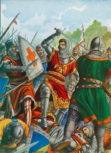 Ezzelino III da Romano vangittiin Bergamon lähellä vuonna 1259 tekijältä Tancredi Scarpelli