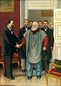 Garibaldi vierailee Vittorio Emanuelessa Roomassa. Viimeinen keskustelu Risorgimenton kahden kirjoittajan välillä tekijältä Tancredi Scarpelli