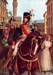 Joachim Murat saapuu Firenzeen 19. tammikuuta 1801 tekijältä Tancredi Scarpelli