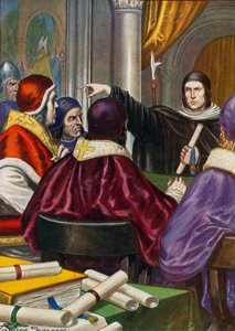 Roland Parman tuomassa kirjeen paavi Gregorius VII:lle Pyhän Rooman keisarilta Henrik IV:ltä tekijältä Tancredi Scarpelli