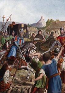 Pyhän Imperiumin keisari Otton (Othon) III:n (980-1002) hautauskorteesi kuljettaa jäännökset Italian läpi Aacheniin taistelemaan matkallaan kapinallisia väestöryhmiä vastaan (Pyhän Rooman keisarin Otto III:n arkku, kulkee italialaisten väkijoukkojen läpi tekijältä Tancredi Scarpelli