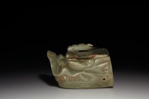 Junkunc Jade Dragon Head (jade) tekijältä Tang Dynasty Chinese School