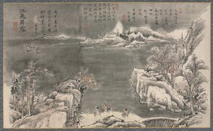 Yksi kahdeksasta näkymästä Xiao- ja Xiang-joelle, 1788. tekijältä Tani Bunch