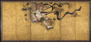 Ukkosenjumala Raijin, 1600-luvun puoliväli.