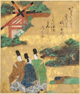 Sumiyoshin ranta tarinoista Ise Ise Monogatari, 1600-1640.