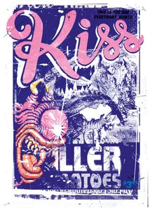 Kiss Killer, 2015 (kollaasi kankaalle) tekijältä Teis Albers