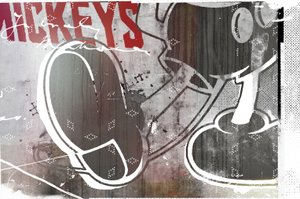 Mickeys, 2016 (kollaasi kankaalle) tekijältä Teis Albers