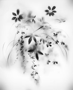 Natural Veil, 2018 (sekoitettu media kankaalle) tekijältä Teis Albers