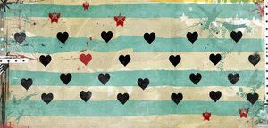 Rows of Hearts, 2016 (kollaasi kankaalle) tekijältä Teis Albers