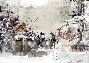 Tweeting Birds, 2015 (sekoitettu media kankaalle) tekijältä Teis Albers