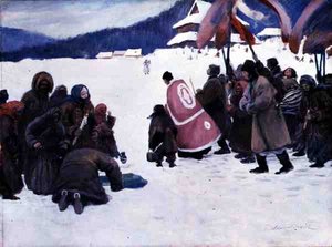 The Blessing of the Water (akvarelli ja guassi aluksella)