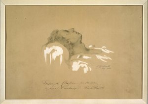 Frederic Chopin (1810-1849) kuolemanvuoteessaan Kwiatkowskin, Teofilin (1809-1891) parissa. Muste, guassi, grafiitti paperille tekijältä Teofil Kwiatkowski