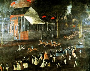 Hevoskilpailu (fresco) tekijältä Thai School