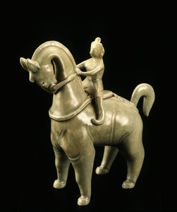 Ratsumieshahmo, Sukhothai-kausi, 1300-1400-luku (lasitettu kivitavara)