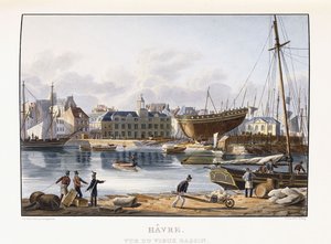 Le Havre vanhalta laiturilta katsottuna, 1823-1826