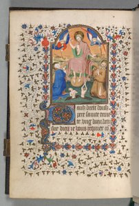 Tuntikirja Parisin käyttö: Fol. 204v, Viimeinen tuomio, c. 1420.