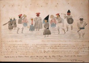 Luonnos Gurkhan elämästä Dehra Dunissa, n. 1821 (akvarelli paperille) tekijältä The Hon. Frederick Shore