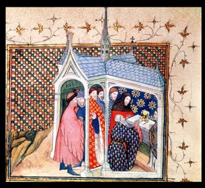 Harl 1319 f.41v Earl of Northumberlandin vala "Histoire du Roy d