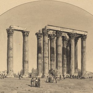 Olympolaisen Zeuksen temppeli, 1890.