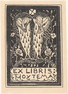 Theo van Hoyteman ex libris tekijältä Theo van Hoytema