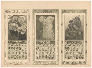Heinä-, elo- ja marraskuun 1910 kalenterit