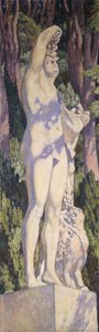 Bacchus, c. 1920-1924 (öljy kankaalle) tekijältä Théo van Rysselberghe