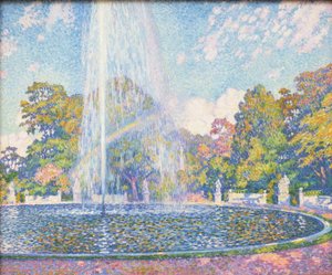 Suihkulähde Sanssoucin palatsin puistossa lähellä Potsdamia tekijältä Théo van Rysselberghe