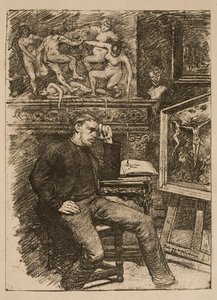 Émile Verhaerenin novellin "Contes de minuit" frontespiisi tekijältä Théo van Rysselberghe