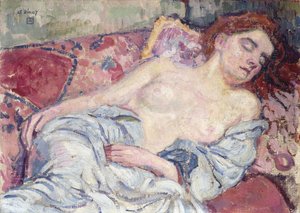 Alaston sohvalla; Nu au Divan, 1907