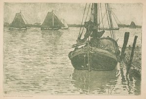 Laivoja sateessa tekijältä Théo van Rysselberghe