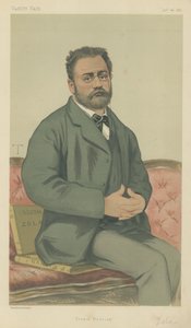 Emile Zola (väri litho) tekijältä Theobald Chartran