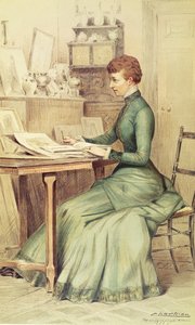 HRH Walesin prinsessa (myöhemmin kuningatar Alexandra) Marlborough Housessa, Vanity Fairilta, 1882 tekijältä Theobald Chartran