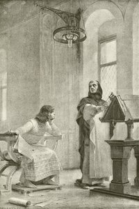 Ludvig IX:n koulutus (syväpaino) tekijältä Theobald Chartran