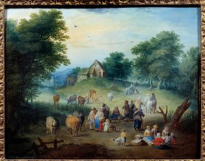Maaseutumaisema. Theobald Michaun (1676-1765) maalaus