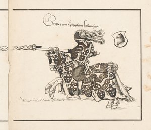 Varaa turnauksista: Jouster Facing Left tekijältä Theobald Senefelder