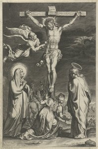 Kristus ristillä Kohtauksia Vanhasta ja Uudesta testamentista (sarjan nimi) Breviarium romanum (sarjan nimi) tekijältä Theodoor Galle (possibly)