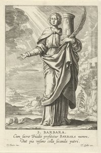 Pyhä Barbara St. Barbara (otsikko esineessä) Feminine heiligen (sarjan nimi) Mirror Illuminated Virgin (sarjan nimi)
