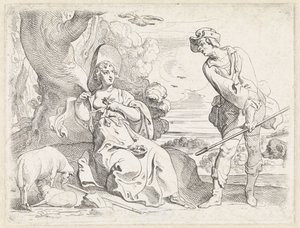 Paimen ja paimentar tekijältä Theodoor van Thulden