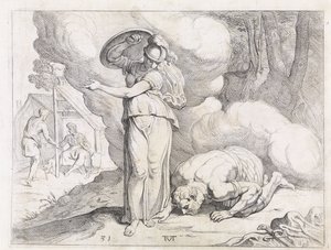 Minerva näyttää Ithacan Odysseukselle The Labors of Odysseus (sarjan nimi)