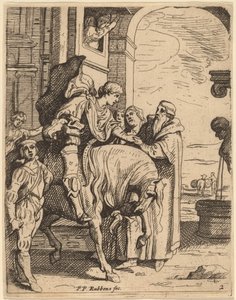 Tuhlaajapoika jättää hyvästit isälleen tekijältä Theodoor van Thulden after Sir Peter Paul Rubens